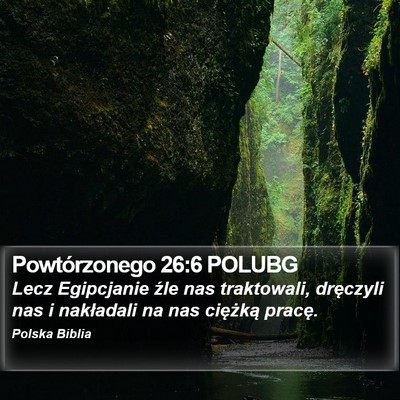 Powtórzonego 26:6 POLUBG Bible Verse Image