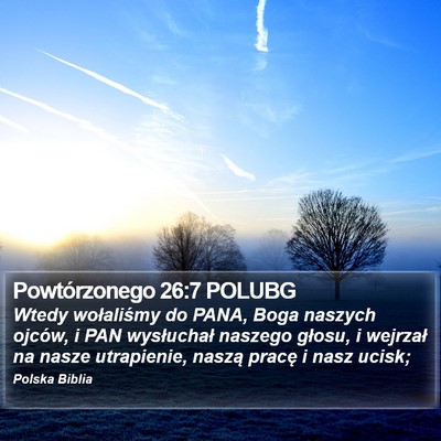 Powtórzonego 26:7 POLUBG Bible Verse Image