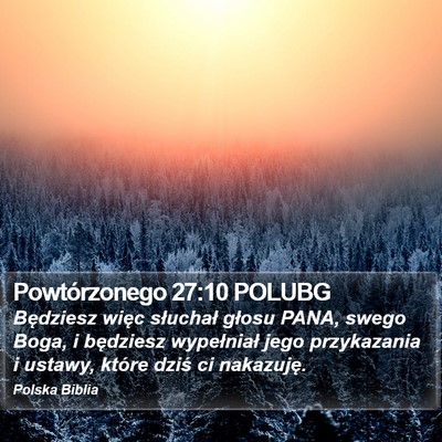 Powtórzonego 27:10 POLUBG Bible Verse Image