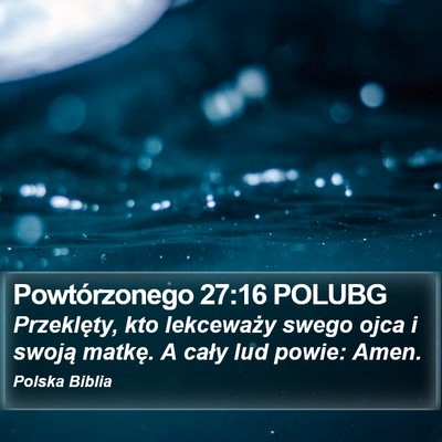 Powtórzonego 27:16 POLUBG Bible Verse Image