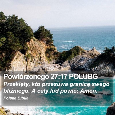 Powtórzonego 27:17 POLUBG Bible Verse Image