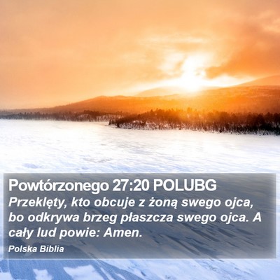 Powtórzonego 27:20 POLUBG Bible Verse Image