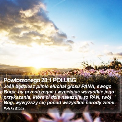 Powtórzonego 28:1 POLUBG Bible Verse Image