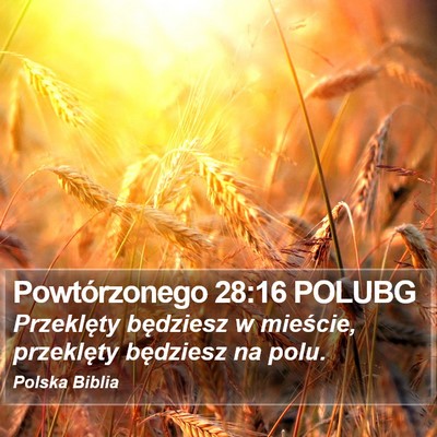 Powtórzonego 28:16 POLUBG Bible Verse Image