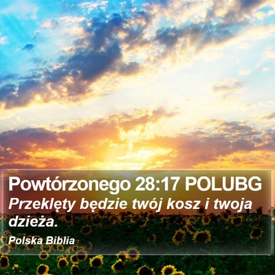 Powtórzonego 28:17 POLUBG Bible Verse Image