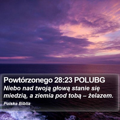 Powtórzonego 28:23 POLUBG Bible Verse Image