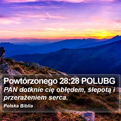 Powtórzonego 28:28 POLUBG Bible Verse Image