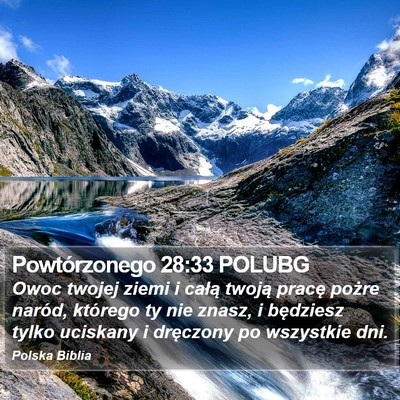 Powtórzonego 28:33 POLUBG Bible Verse Image