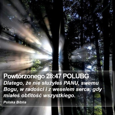 Powtórzonego 28:47 POLUBG Bible Verse Image
