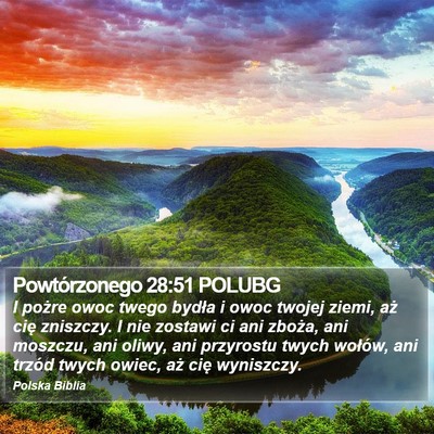 Powtórzonego 28:51 POLUBG Bible Verse Image