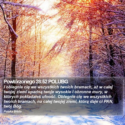 Powtórzonego 28:52 POLUBG Bible Verse Image