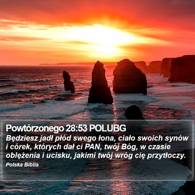 Powtórzonego 28:53 POLUBG Bible Verse Image