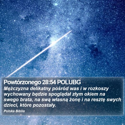 Powtórzonego 28:54 POLUBG Bible Verse Image