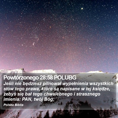 Powtórzonego 28:58 POLUBG Bible Verse Image