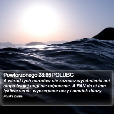 Powtórzonego 28:65 POLUBG Bible Verse Image