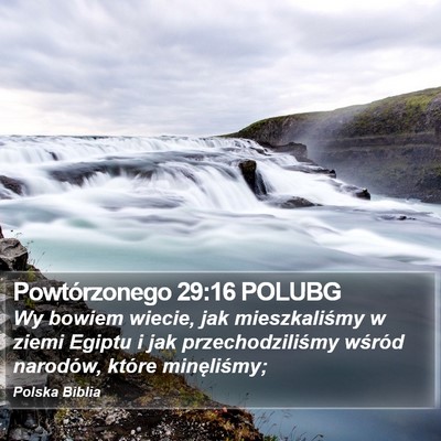 Powtórzonego 29:16 POLUBG Bible Verse Image