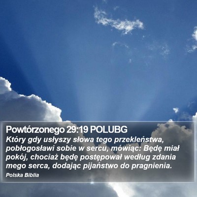 Powtórzonego 29:19 POLUBG Bible Verse Image