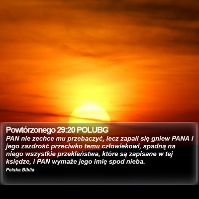 Powtórzonego 29:20 POLUBG Bible Verse Image