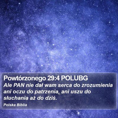 Powtórzonego 29:4 POLUBG Bible Verse Image