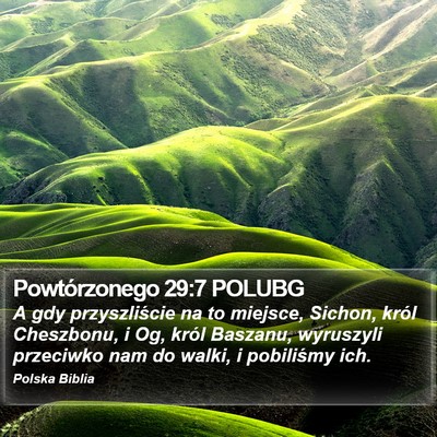Powtórzonego 29:7 POLUBG Bible Verse Image