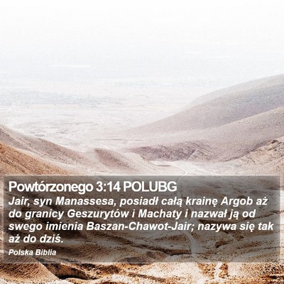 Powtórzonego 3:14 POLUBG Bible Verse Image