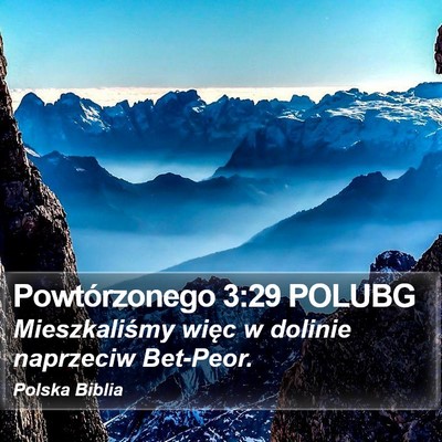 Powtórzonego 3:29 POLUBG Bible Verse Image