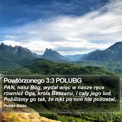 Powtórzonego 3:3 POLUBG Bible Verse Image