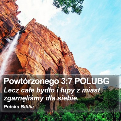 Powtórzonego 3:7 POLUBG Bible Verse Image