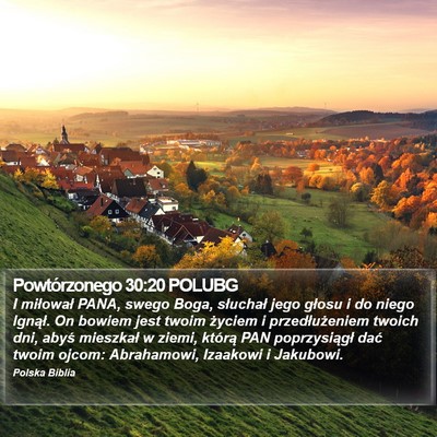 Powtórzonego 30:20 POLUBG Bible Verse Image