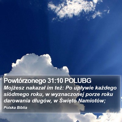 Powtórzonego 31:10 POLUBG Bible Verse Image