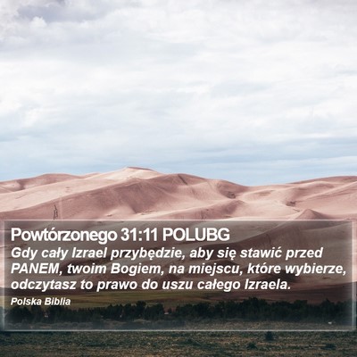 Powtórzonego 31:11 POLUBG Bible Verse Image