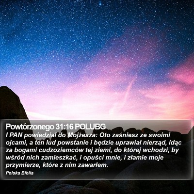 Powtórzonego 31:16 POLUBG Bible Verse Image