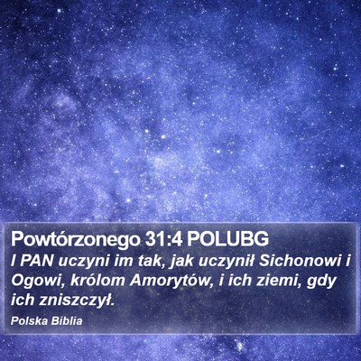 Powtórzonego 31:4 POLUBG Bible Verse Image