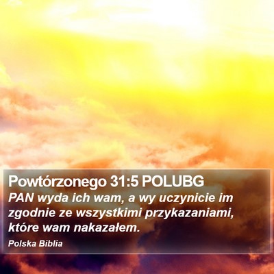 Powtórzonego 31:5 POLUBG Bible Verse Image