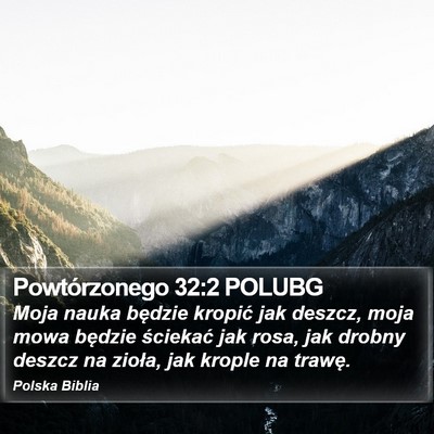 Powtórzonego 32:2 POLUBG Bible Verse Image