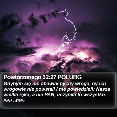 Powtórzonego 32:27 POLUBG Bible Verse Image