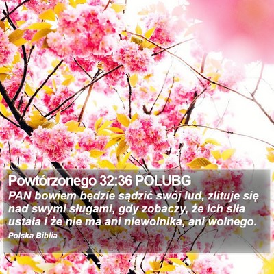 Powtórzonego 32:36 POLUBG Bible Verse Image