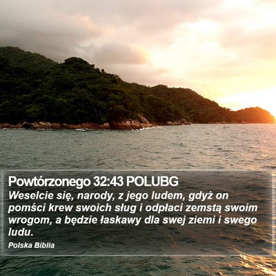Powtórzonego 32:43 POLUBG Bible Verse Image