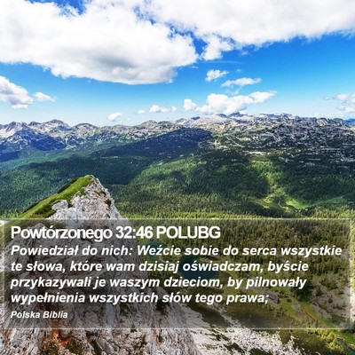 Powtórzonego 32:46 POLUBG Bible Verse Image