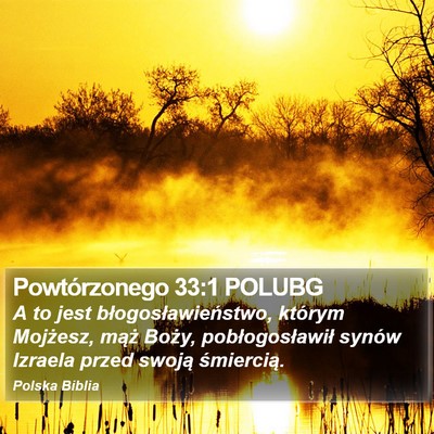 Powtórzonego 33:1 POLUBG Bible Verse Image