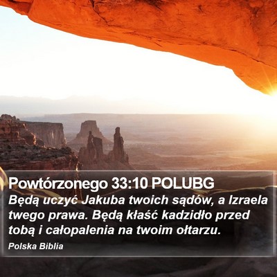 Powtórzonego 33:10 POLUBG Bible Verse Image