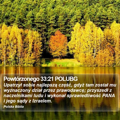 Powtórzonego 33:21 POLUBG Bible Verse Image
