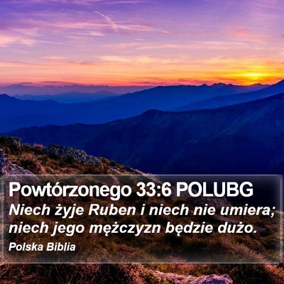 Powtórzonego 33:6 POLUBG Bible Verse Image