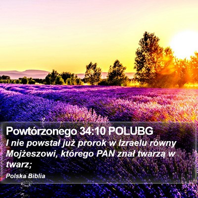 Powtórzonego 34:10 POLUBG Bible Verse Image