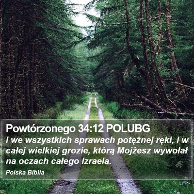 Powtórzonego 34:12 POLUBG Bible Verse Image