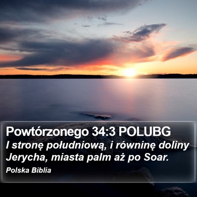 Powtórzonego 34:3 POLUBG Bible Verse Image