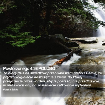 Powtórzonego 4:26 POLUBG Bible Verse Image
