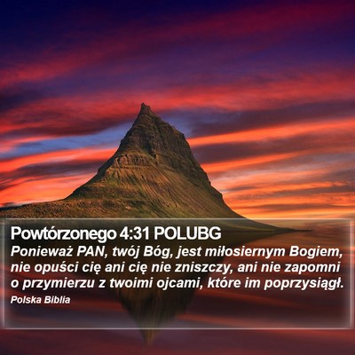 Powtórzonego 4:31 POLUBG Bible Verse Image