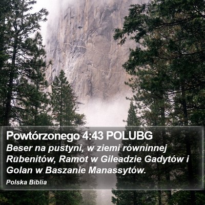 Powtórzonego 4:43 POLUBG Bible Verse Image