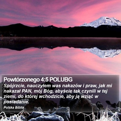 Powtórzonego 4:5 POLUBG Bible Verse Image